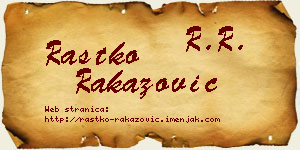 Rastko Rakazović vizit kartica